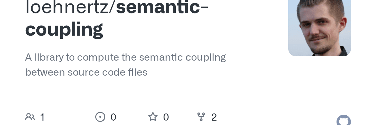 Semantic Coupling project preview - code relationship analysis library.