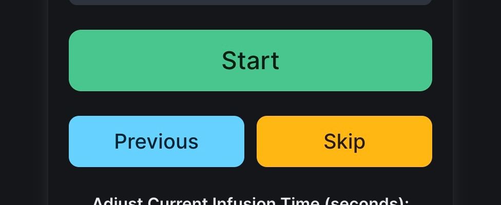 Screenshot of Tea Timer app showing an active brewing session with countdown timer.